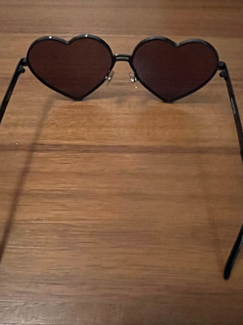NEW Wildfox Lolita Heart Shaped Sunglasses Black Frames Blue Mirrored Lenses - Picture 10 of 11